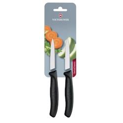 Couteaux d¿office pointus Victorinox 8cm noirs (lot de 2) - CU550_0