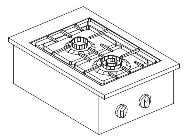 Cuisinière à gaz 2 br. 9kw_0