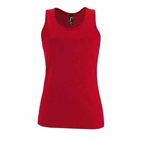 DÉBARDEUR PERSONNALISABLE DE SPORT FEMME EN POLYESTER ROUGE