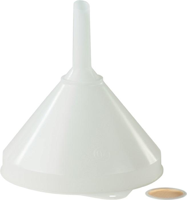 Entonnoir alimentaire Ø 208/20 mm - hauteur 218 mm - HD-polyéthylène naturel - tamis acier inoxydable - HåoeNERSDORFF_0