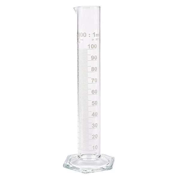 Éprouvette graduée 100ml en verre borosilicate - Lavable, réutilisable et résistante - C2M Technology_0
