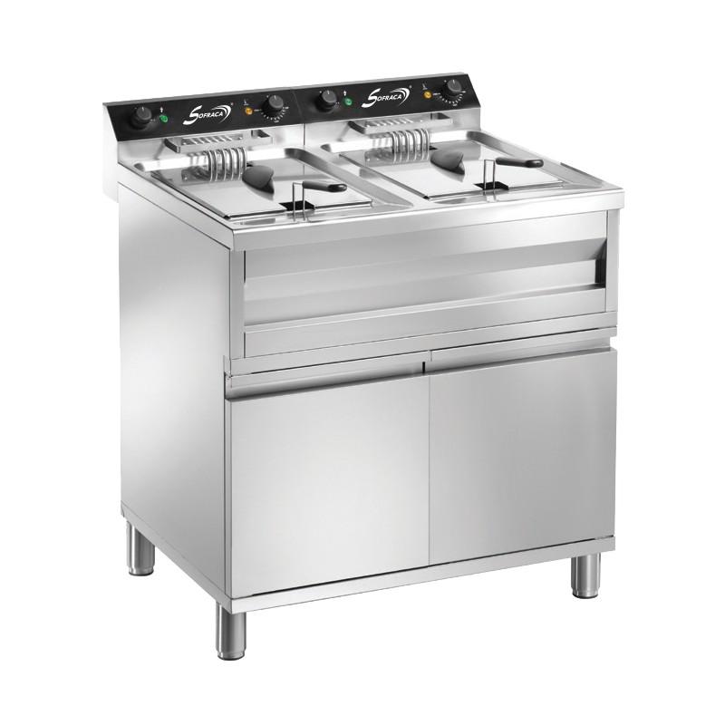 Friteuse électrique sur coffre - haut rendement et puissante - 2 x ... - P92994C_0
