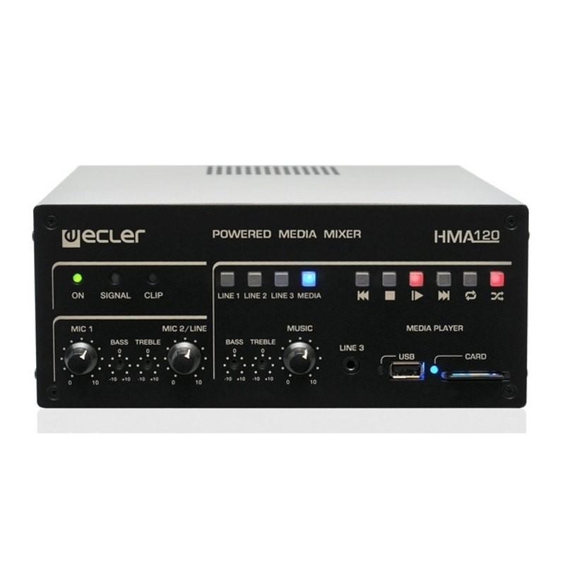 Fvs01amp02 - Amplificateur mixeur USB-SD-MP3 Ecler HMA120 - Entrées multiples et contrôle à distance_0
