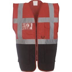 Gilet multifonction haute visibilité  rouge|noir T.M Yoko - M polyester 6933883201957_0