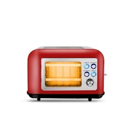Grille Pain Double Fente Avec Fenetre Toasteo Glass Red Kitchencook - 3662738044304_0