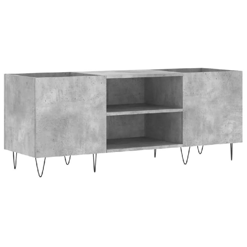 Helloshop26 - Armoire à disques pratique et classique 121 x 38 x 48 cm en bois d'ingénierie gris béton 02_0049092 - gris Bois massif 3000235647640_0