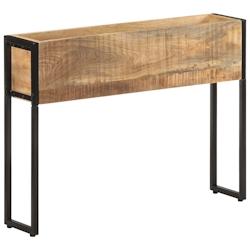 Helloshop26 - Jardinière bac lit surélevé plantes fleurs terrasse jardin 90 x 20 x 68 cm bois de manguier brut marron 02_0037962 - 3000214001371_0