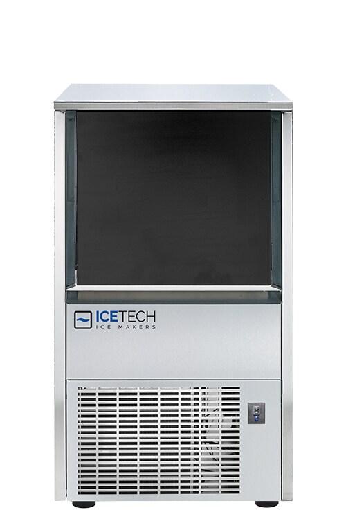 Ice Tech machine à glaçons professionnelle acier inoxydable 402 x 507 x 699 mm PS 22 PLUS - air - R290 réf 51400U argenté - argenté inox 51400U_0