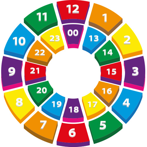 Jeu thermocollant cible 3D de 24 cases - Dimensions Ø 3000 mm_0