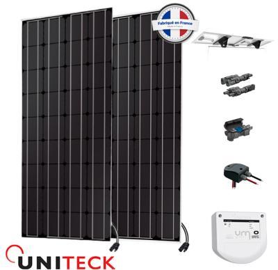 Kit solaire 200W 12V nautisme inclinable - Régulateur MPPT Uniteck - Fabrication française_0