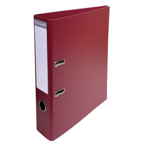 LOT DE 10 - CLASSEUR À LEVIER CARTONNÉ EXACOMPTA A4 - DOS 7 CM BORDEAUX