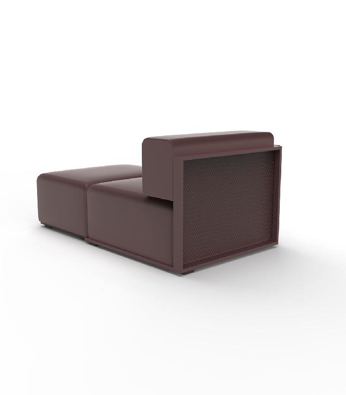 Module chaise-longue droit THE FACTORY - grenat_0