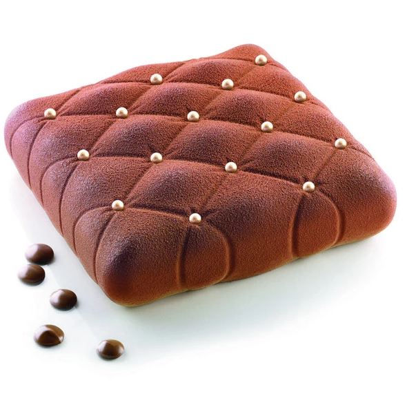 Moule en silicone matelassé 3D de forme carrée - Résistance de -60 à +230°C - SILIKOMART_0
