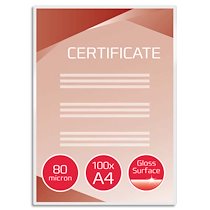 PACK DE 100 POCHETTES DE PLASTIFICATION STANDARDS, 2X80 MICRONS, A4 - LOT DE 2