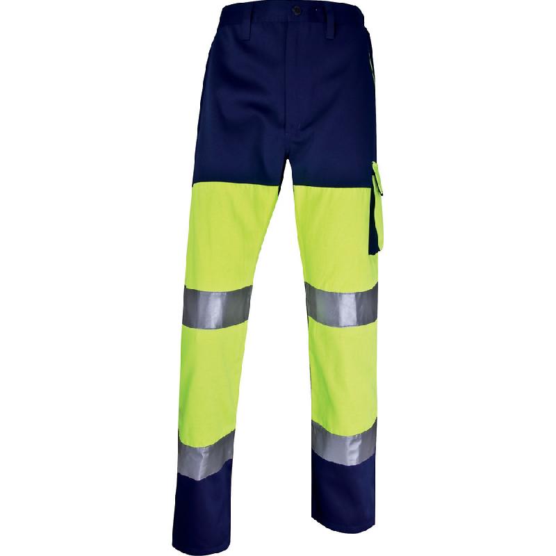 PANTALON DE TRAVAIL HAUTE VISIBILITÉ PANOSTYLE DELTA PLUS, TAILLE XXL