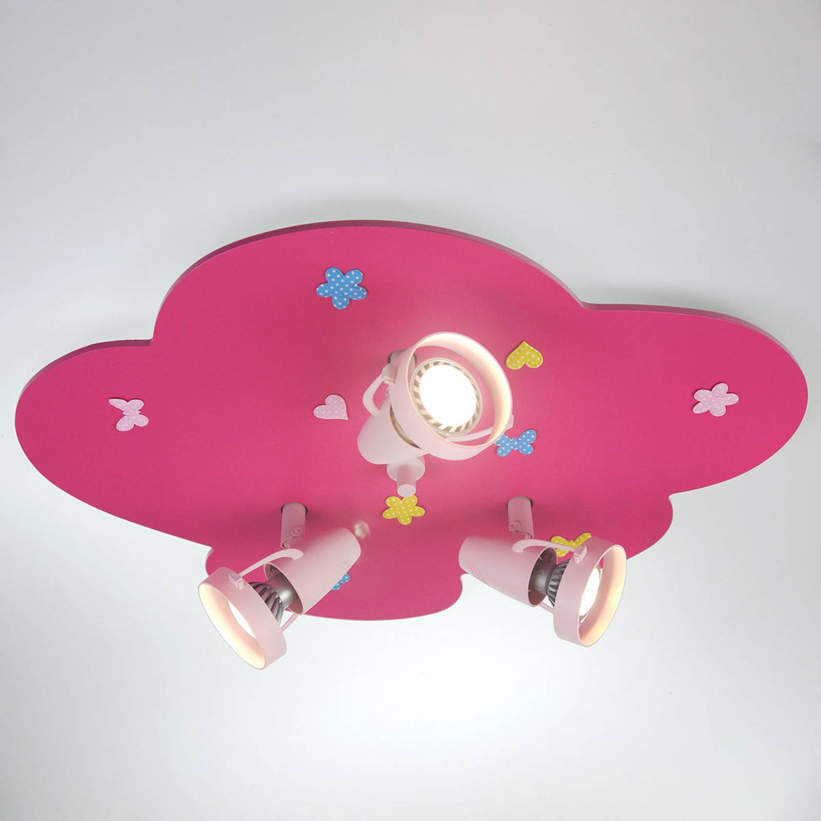 NIERMANN STANDBY PLAFONNIER AVEC SPOT PETIT NUAGE AVEC MOTIF FLORAL