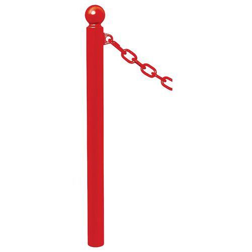 POTELET PROVINCE Ø76 MM CHAINES 1 ANNEAU BOULE ROUGE 3020 - PROCITY