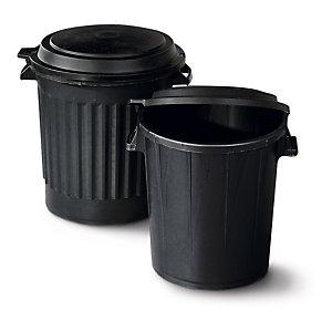 POUBELLE PLASTIQUE AVEC COUVERCLE 80 LITRES