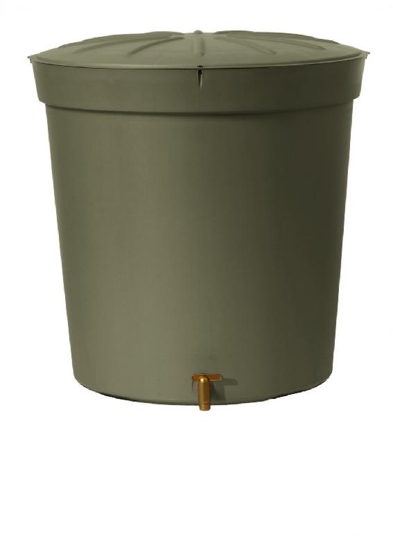 Récupérateur d'eau aérien GARANTIA cylindrique taupe , 300 l_0
