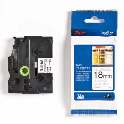 RUBAN BROTHER TZN241 - RUBAN D'IMPRESSION NOIR / BLANC - 18 MM X 8 M