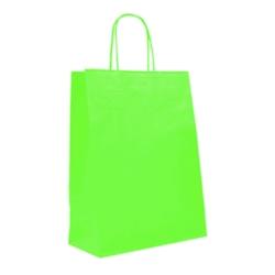 Sac papier poignées torsadées vert anis 36+12x40cm - 3760365401542_0