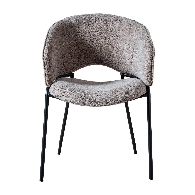Stamp Reverdy Lot de 4 Fauteuils GINO velours gris chiné - 3661365006105_0