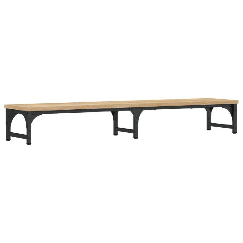 Support de moniteur table meuble bureau sonoma 105 x 23 x 15,5 cm bois ingénierie marron 02_0044983 - marron métal 3000220429909_0