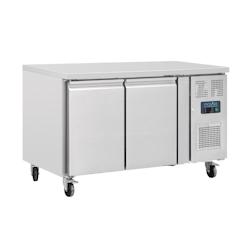 Table Réfrigérée Positive Inox 2 Portes GN 1/1 - Froid Ventilé, 228L, Contrôle Digital - Polar Série U - G377_0