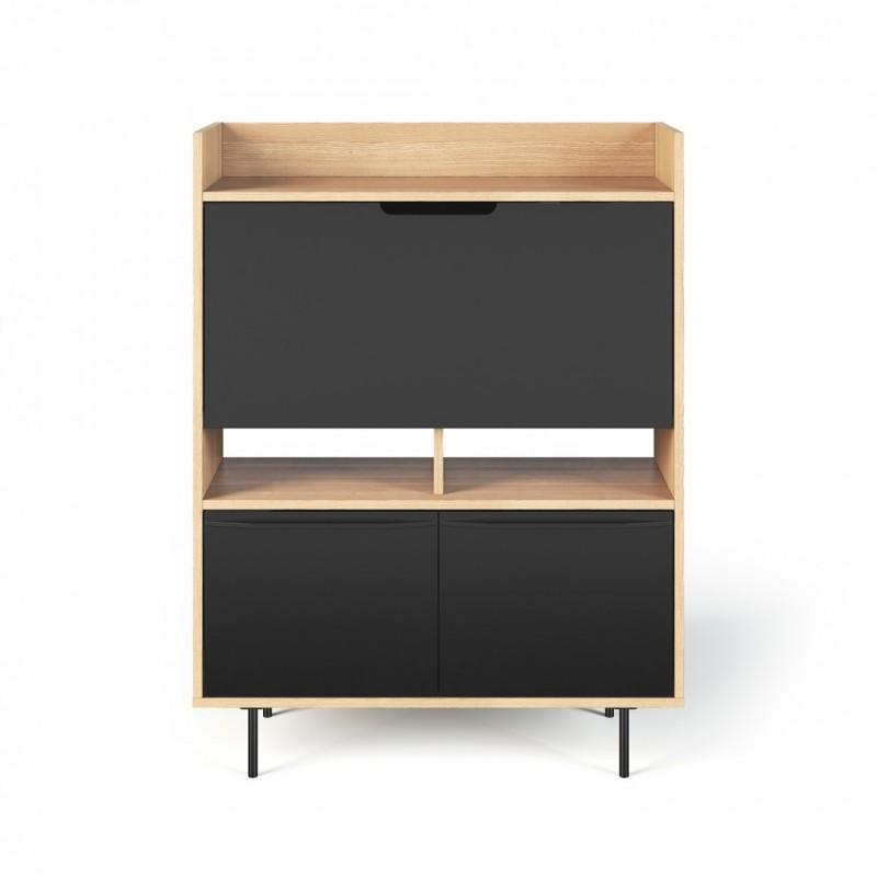 TEMAHOME - Bureau secrétaire Lime 138 cm - Chêne & Noir - Paris Prix - Design contemporain & éco-responsable_0