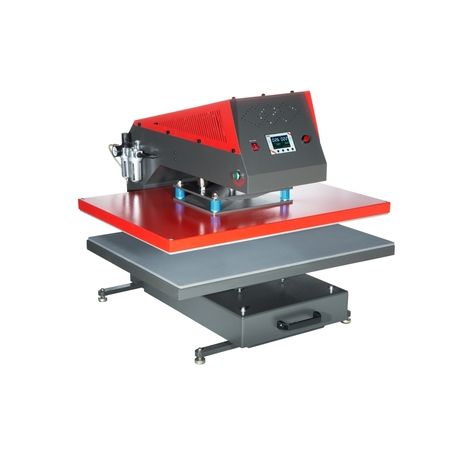 Tp10 - Presse à chaud textile pneumatique Secabo - 80cm x 100cm avec plateau téfloné et ouverture automatique_0