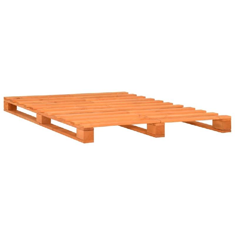 VidaXL Cadre de lit de palette sans matelas 200x200cm bois massif Modèle Uvelor - 285268_0