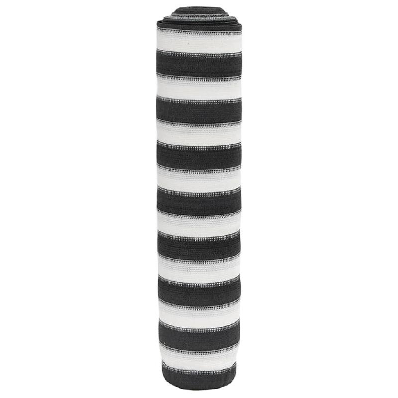 Filet brise-vue anthracite et blanc 1,8x10 m PEHD 150 g/m² Modèle Patio Estival Plus - 4003680_0