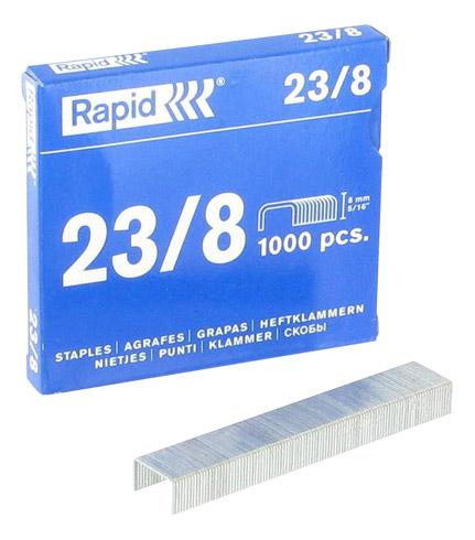 AGRAFE RAPID 23/8 FORTE GALVANISÉE - BOÎTE DE 1000