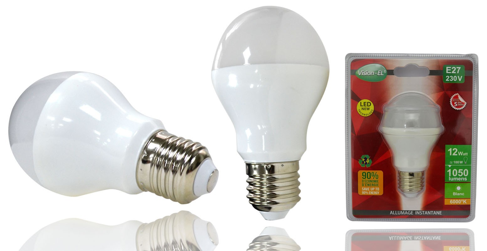 AMPOULE LED E27 12W 6000°K VISION-EL 7427