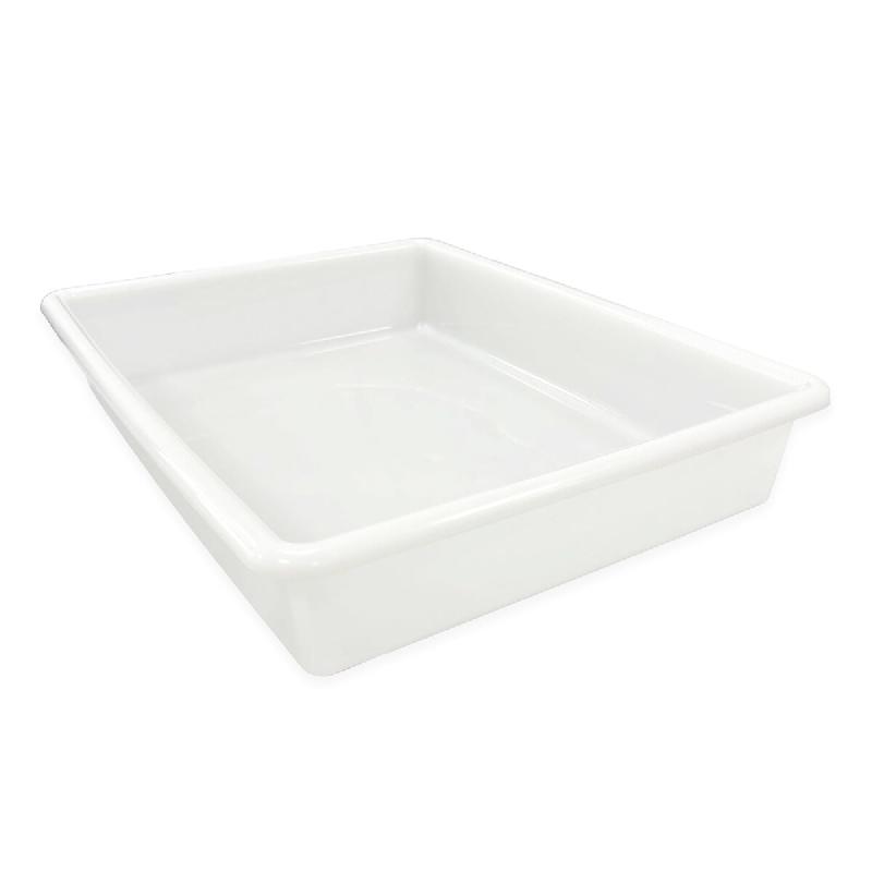 ANTIHUMEDADES Lot 9 bacs à pâte de 15 L (54 x 40 x 9,2 cm) - Polypropylène blanc de qualité alimentaire. Pizzerias, boulangeries, pâtisseries, et_0