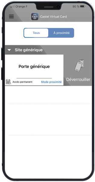 Application de gestion de badge d'accès en virtuel - CASTEL VIRTUAL CARD - iOS et Android pour lecteurs et portier-lecteurs EVO_0