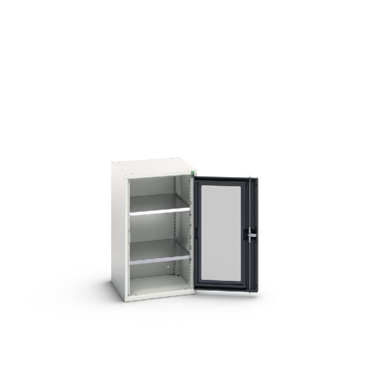 Armoire d'atelier Verso - Portes transparentes - 2 tablettes réglables - Réf : 16926075_0