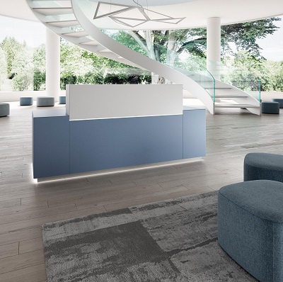 Banque d'accueil Quadrifoglio Z1 - haut de gamme contemporaine avec larges coloris et option trait lumineux_0