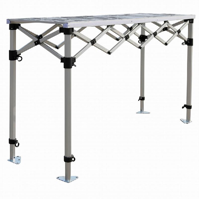 Bar comptoir pliant 1.8m / hauteur réglable / plateau et piètement en aluminium_0