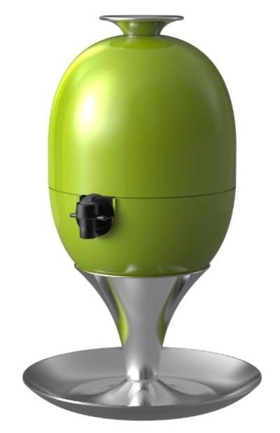 BIB DISPENSER VERT ET CHROME 3L