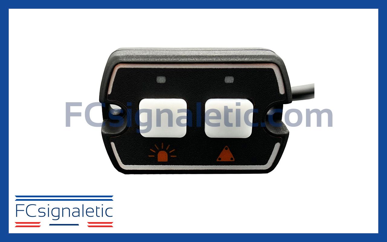 Boitier de commande 2 touches sérigraphie Gyrophare / Triflash_0