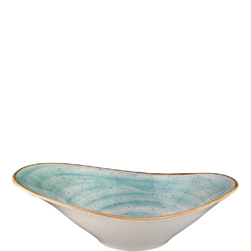 BOL OVALE BONNA PREMIUM PORCELAIN AURA AQUA STREAM, 10 X 7,5 CM, BLEU CLAIR