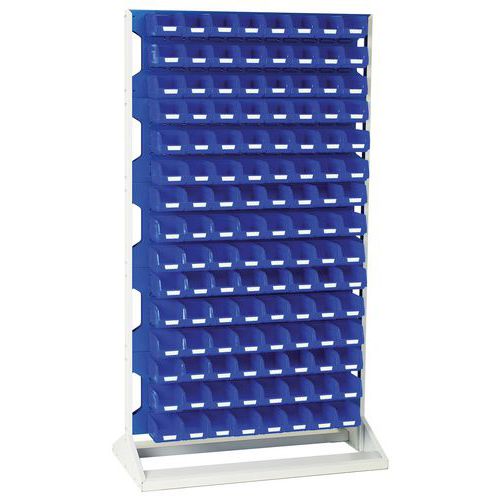 BOTT 1 RACK DOUBLE FACE 1000X550X1775MM - 240 BACS BLEUS - BOTT