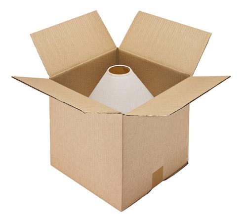 LOT DE 25 - CARTON CAISSE AMÉRICAINE KRAFT BRUN SIMPLE CANNELURE L 30 X L 30 X H 30 CM