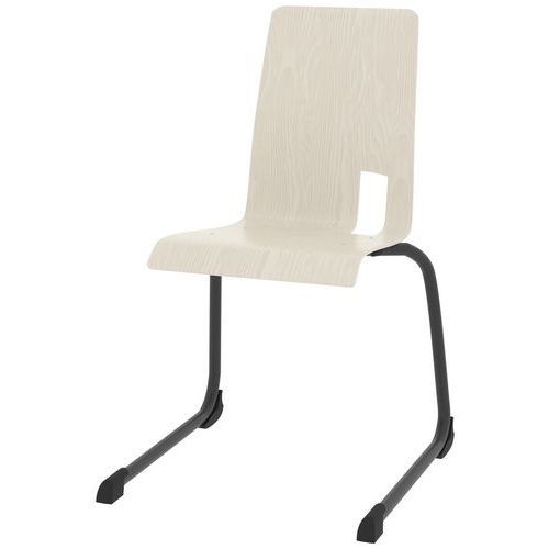 CHAISE COQUE SODA PIÈTEMENT LUGE ACIER - BLANC PASTEL/CARBONE - RODET