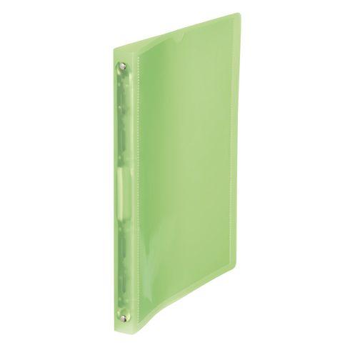 LOT DE 2 - CLASSEUR 4 ANNEAUX PLASTIFIÉ VIQUEL PROPYSOFT PERSONNALISABLE A4 - DOS 2,5 CM VERT