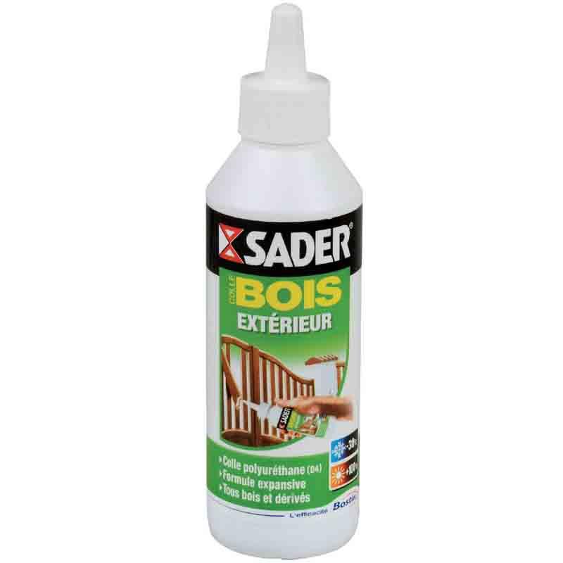 Colle polyuréthane bois extérieur Sader - 250 g - Résistante à l'humidité et aux températures extrêmes_0