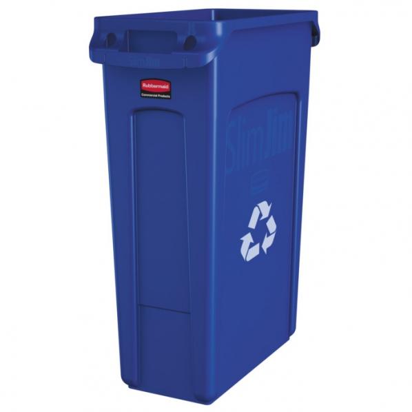 Collecteur de déchets Slim Jim Rubbermaid - 87 litres - Bleu - Accessoire de la MegaBrute_0