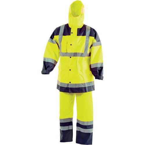 COMPLET DE PLUIE HAUTE VISIBILITÉ JAUNE DE TAILLE XL - SINGER SAFETY