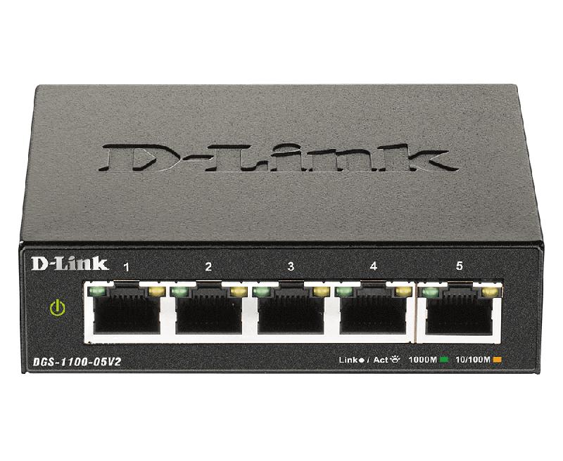 D-Link DGS-1100-05V2 commutateur réseau Géré Gigabit Ethernet (10/100/1000) Noir_0